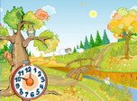 Autumn Clock Screensaver - Cartoon Screensavers